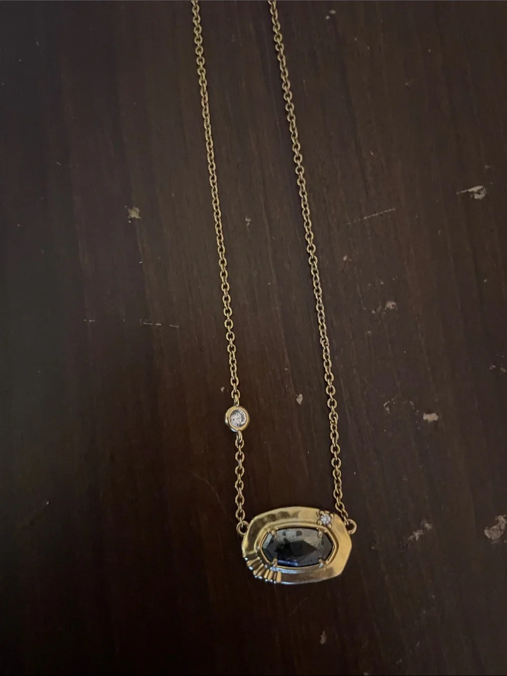Kendra Scott Necklace with Grey Metallic Stone